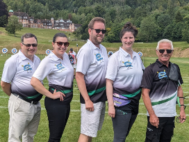 competing archers of Bowmen of Darenteford pose for their photo before the match.