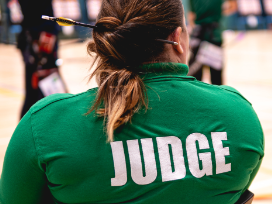 A judge with an arrow in her hair