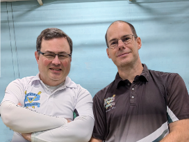 Dan and Ant after competing in the Indoor Championships Open Tournament