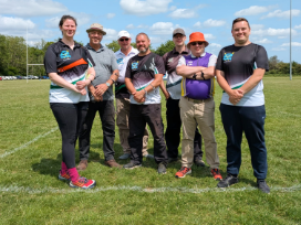Competing archers at the Vigo field.