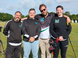 Archers enjoying the fine day before the rain!