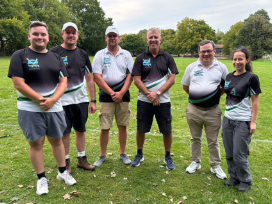 Darenteford archers at the competition field after the shoot